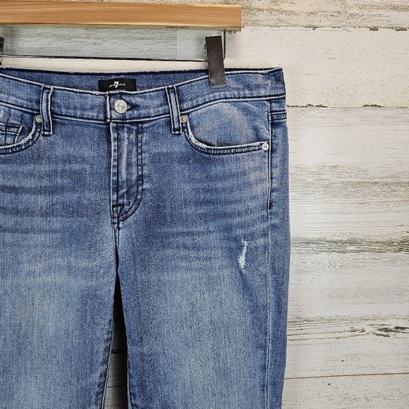 7 For All Mankind The Original Bootcut Jeans Size 31 Everyday Wear Casual Staple - Picture 8 of 16